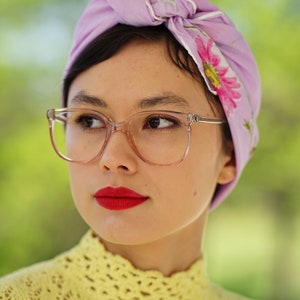 Occhiali da vista vintage anni &#39;70 di May Optical, realizzati negli USA, tonalità trasparente, nuovi, vecchi stock
