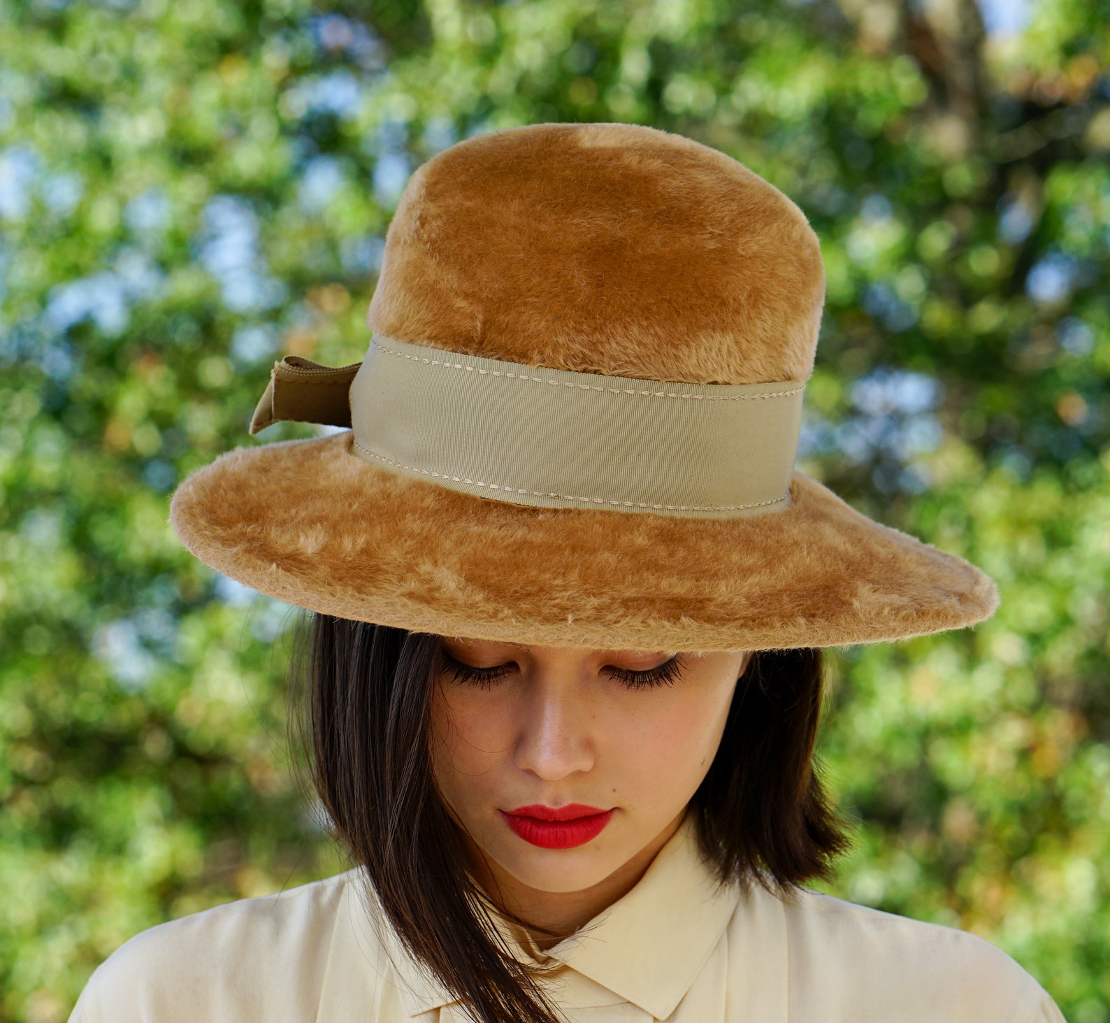Vintage Fur Felt Hat Brim Hat 1960s Hat Vintage Hat Women Etsy