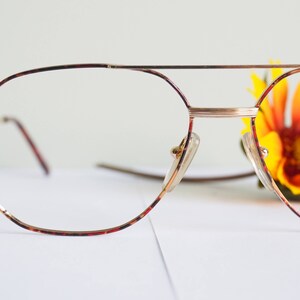 Vintage 1970s Aviators By Liberty Optical/ Gold Toned With Tortoiseshell Enamel/ New Old Stack glasses/ Made In Hong Kong image 3
