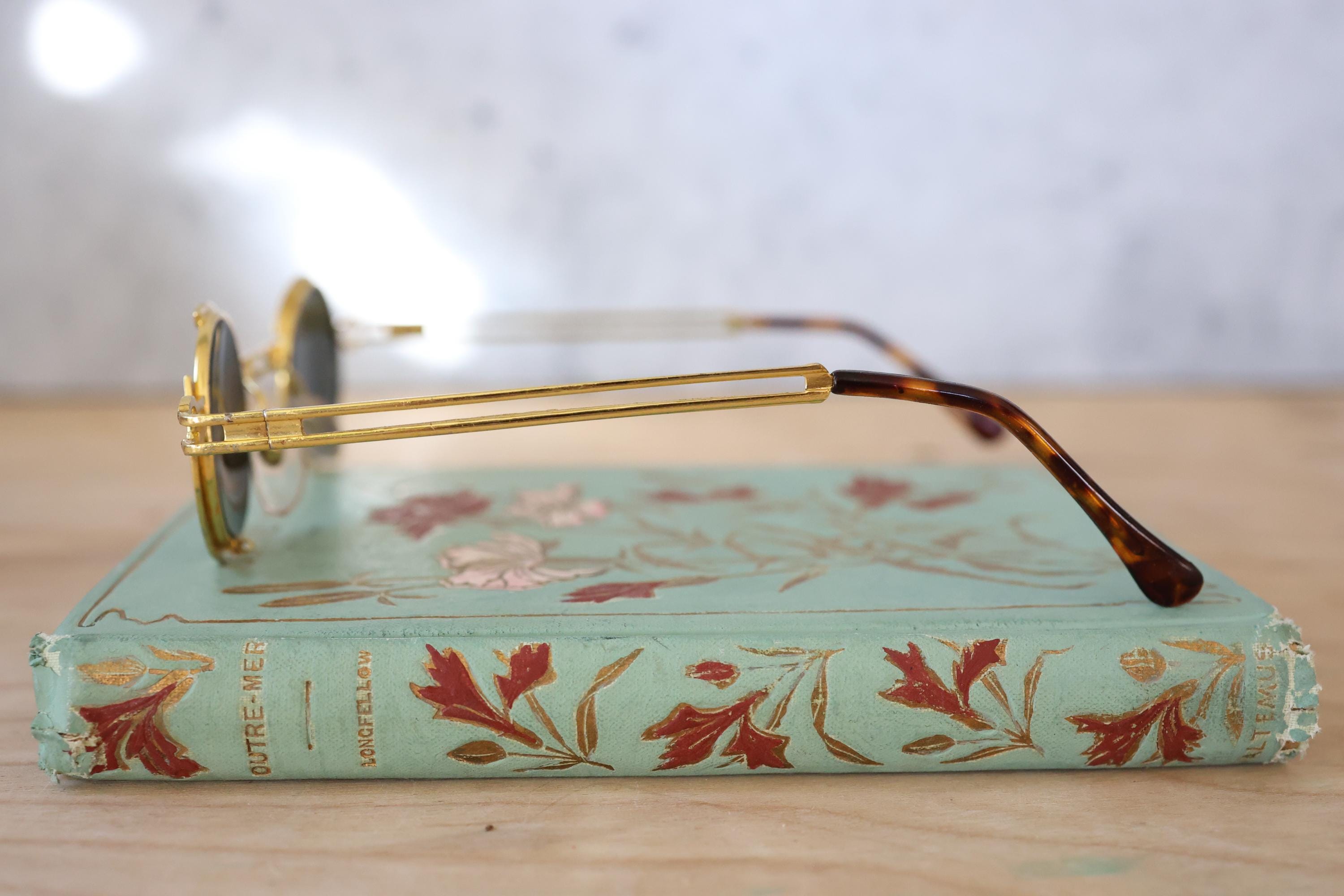 Dr Peepers Vintage Sunglasses Preppy Gothic Steampunk Gold Tone Amazon.com: Retro 90 main image 4