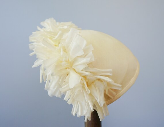 Vintage Floral Half Hat, 1950s Hat, Vintage Hat, … - image 6