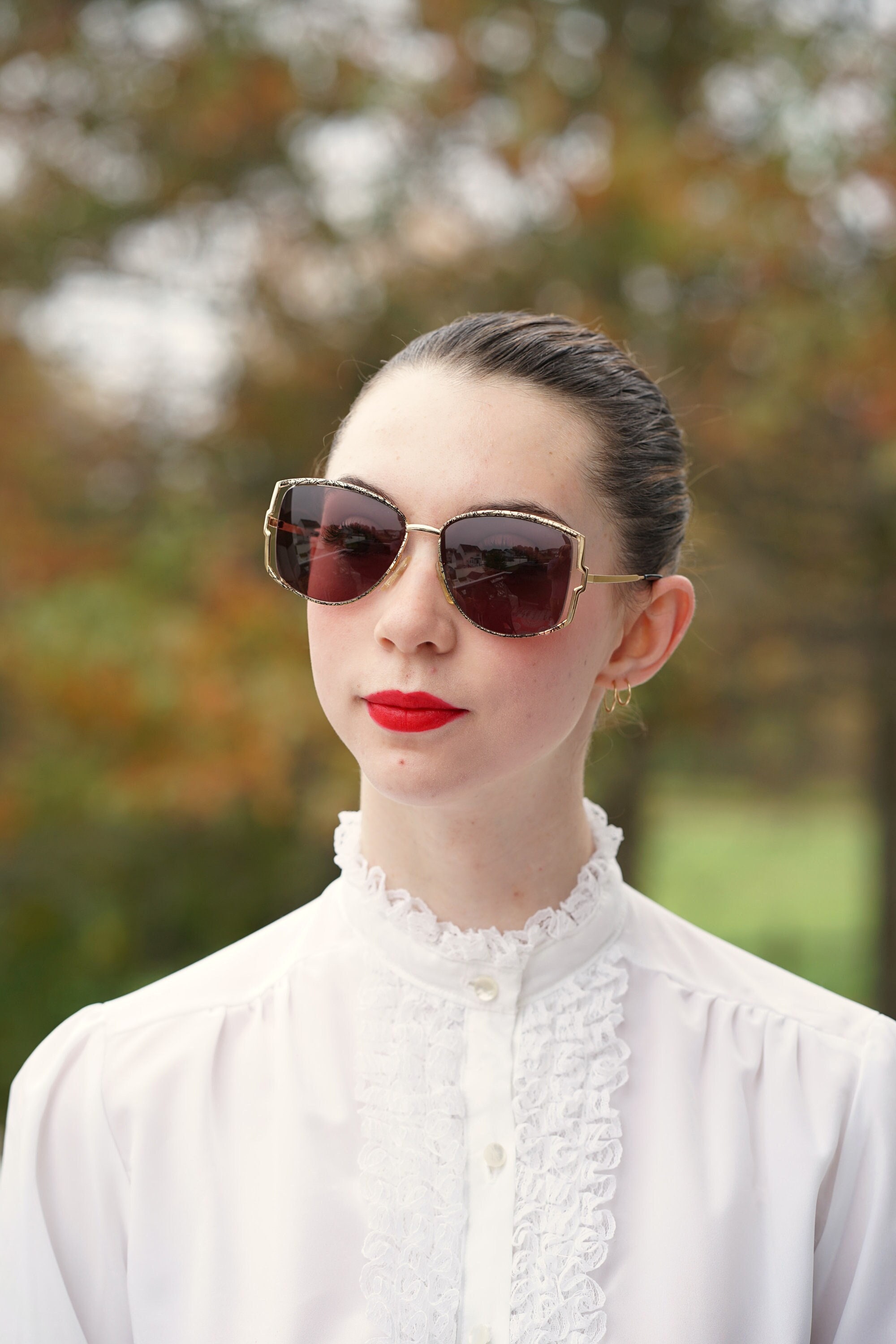 Rare Vintage Marcolin Art Deco Sunglasses NOS  Italy Village by Marcolin 1990 main image 3