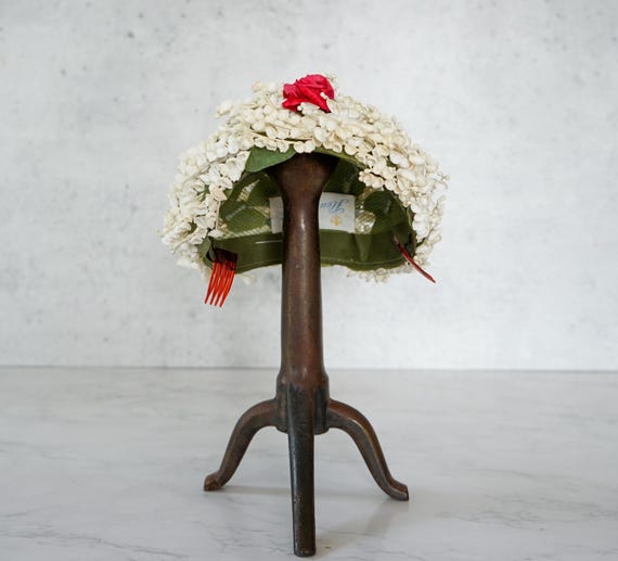 Vintage Fleur De Lis 1950’s floral hat with feathers Vintage Fleur De Lis Chapeau Feather Hat | eBay main image 4