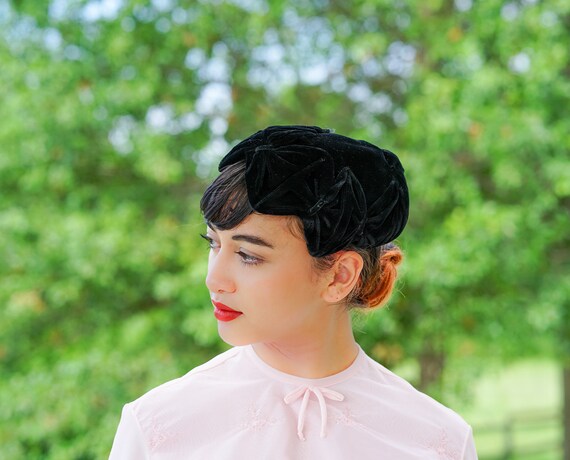 Vintage Bow Half hat, 1950s Hat, Vintage Headband… - image 2