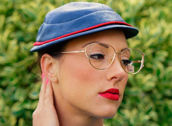 Vintage 1990s Eyeglass Over Size Frame Multi Colo… - image 2