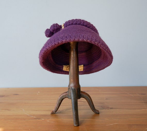 Vintage Everitt Needlepoint Hat, Vintage Bucket H… - image 5