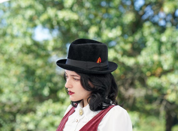 帽子 STENTOR Vintage Fedra Hat Vintage Fur Felt Fedora Hat, Vintage Hat, 1950s-60s Hat, Fall