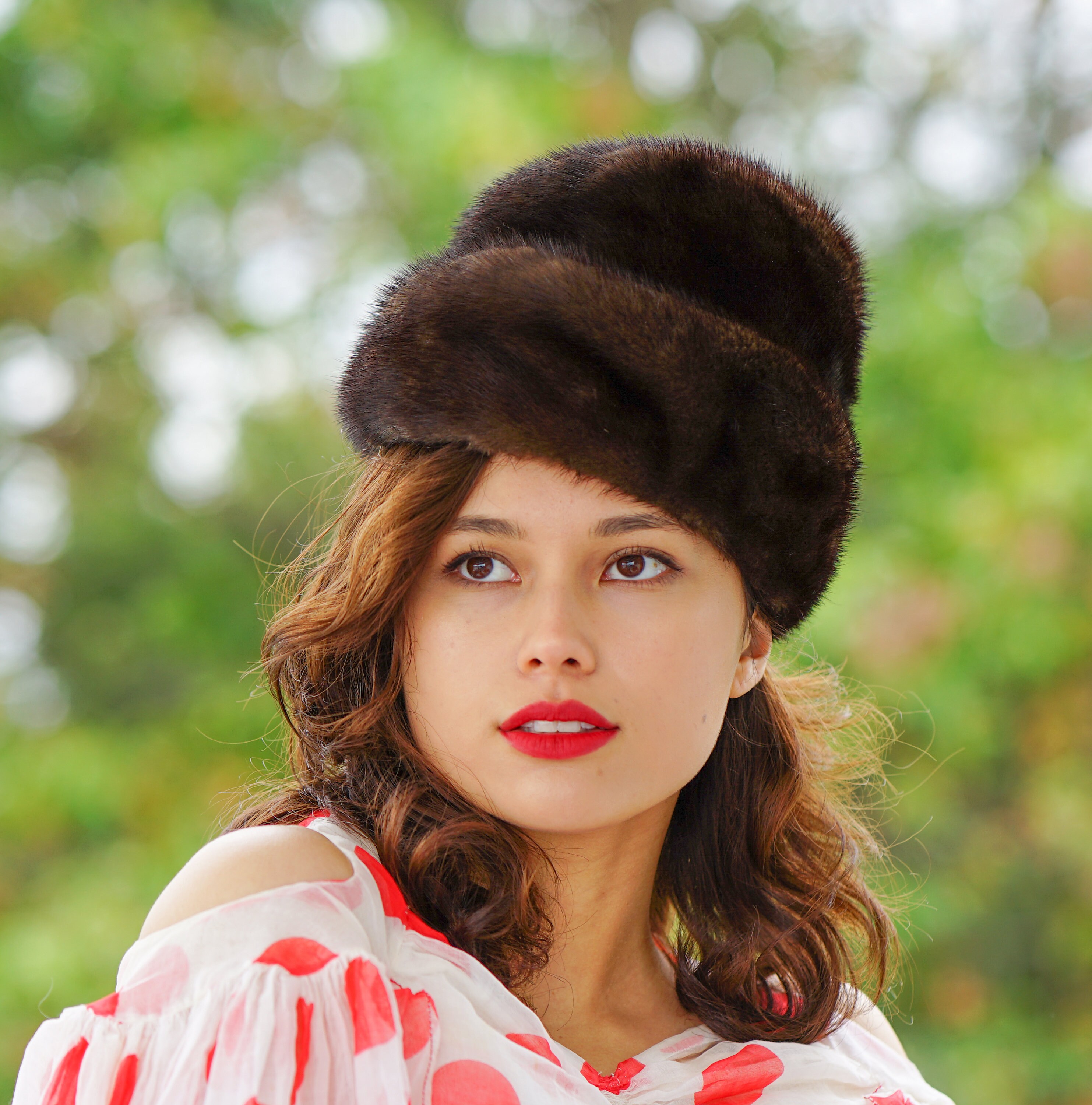 Vintage Christine Original Red Fur Pillbox Hat With Veil Made In Austria Vintage Fur Felt Pillbox Hat, 1950s-60s Hat, Vintage Hat  main image 2