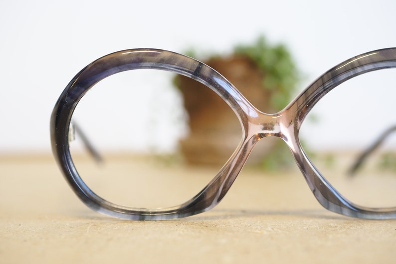 Vintage eyeglasses 1970s oversized Frames Made In Italy BY Lozza Beene New Old Stock Multicolor Tone