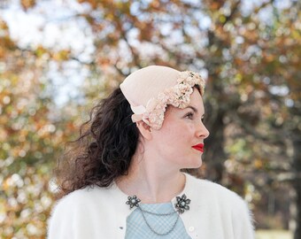 1940-50s Brown Feather Ladies Hat/ Furfelt Ladies Hat - Etsy