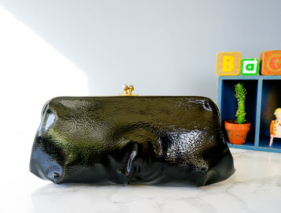 1980s leather clutch