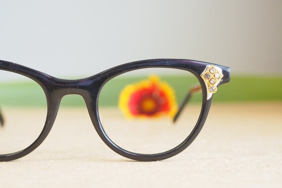 Vintage Eyeglasses Cat eye 1960's Cateye Made In … - image 3