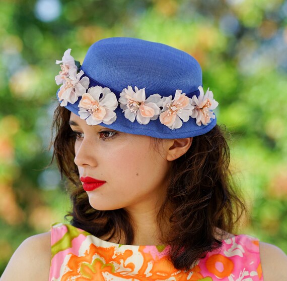 Vintage Floral Bucket Hat, Vintage Hat, 1950s-60s… - image 2