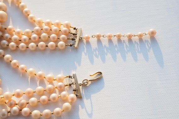 Vintage Faux Pearl Necklace/ Vintage Necklace/ 19… - image 8