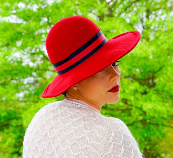 Vintage Wool Bowler Hat, Fedora Hat, Vintage Hat,