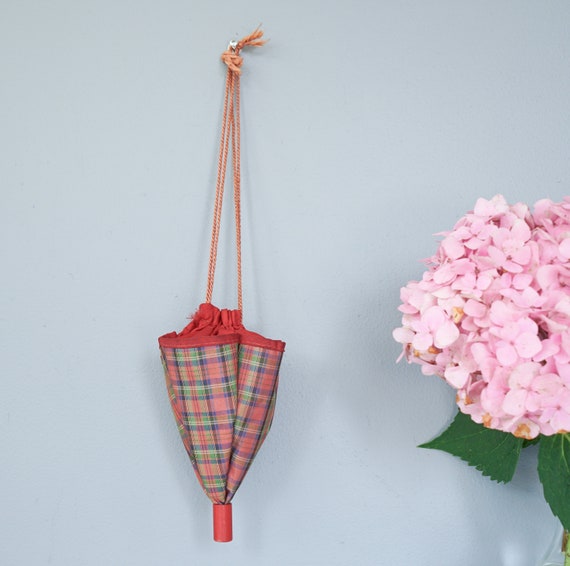 Vintage 1950s Novelty Umbrella Purse/ Reticule Wr… - image 5