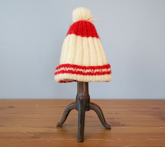 Vintage Winter Knit Beanie Hat, Vintage Hat, 1950s-60s Hat, Vintage Winter Cap, Vintage Hat, Women Hat, Fall Winter Hat, Children Winter Hat View 5