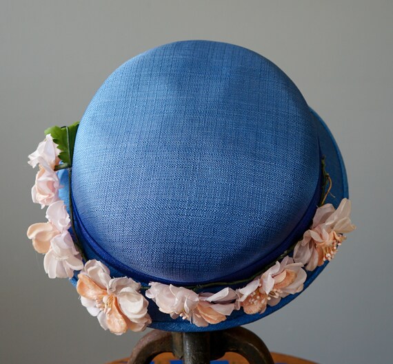 Vintage Floral Bucket Hat, Vintage Hat, 1950s-60s… - image 9