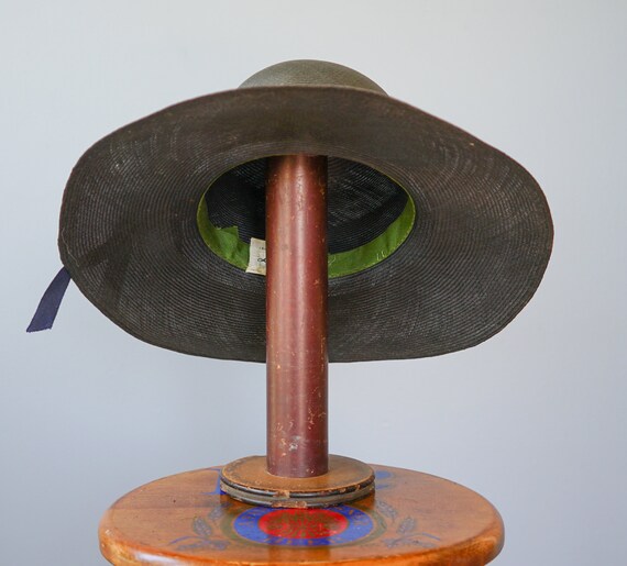 Vintage Straw Boater Hat, Wide Brim Hat, 1960s Ha… - image 5