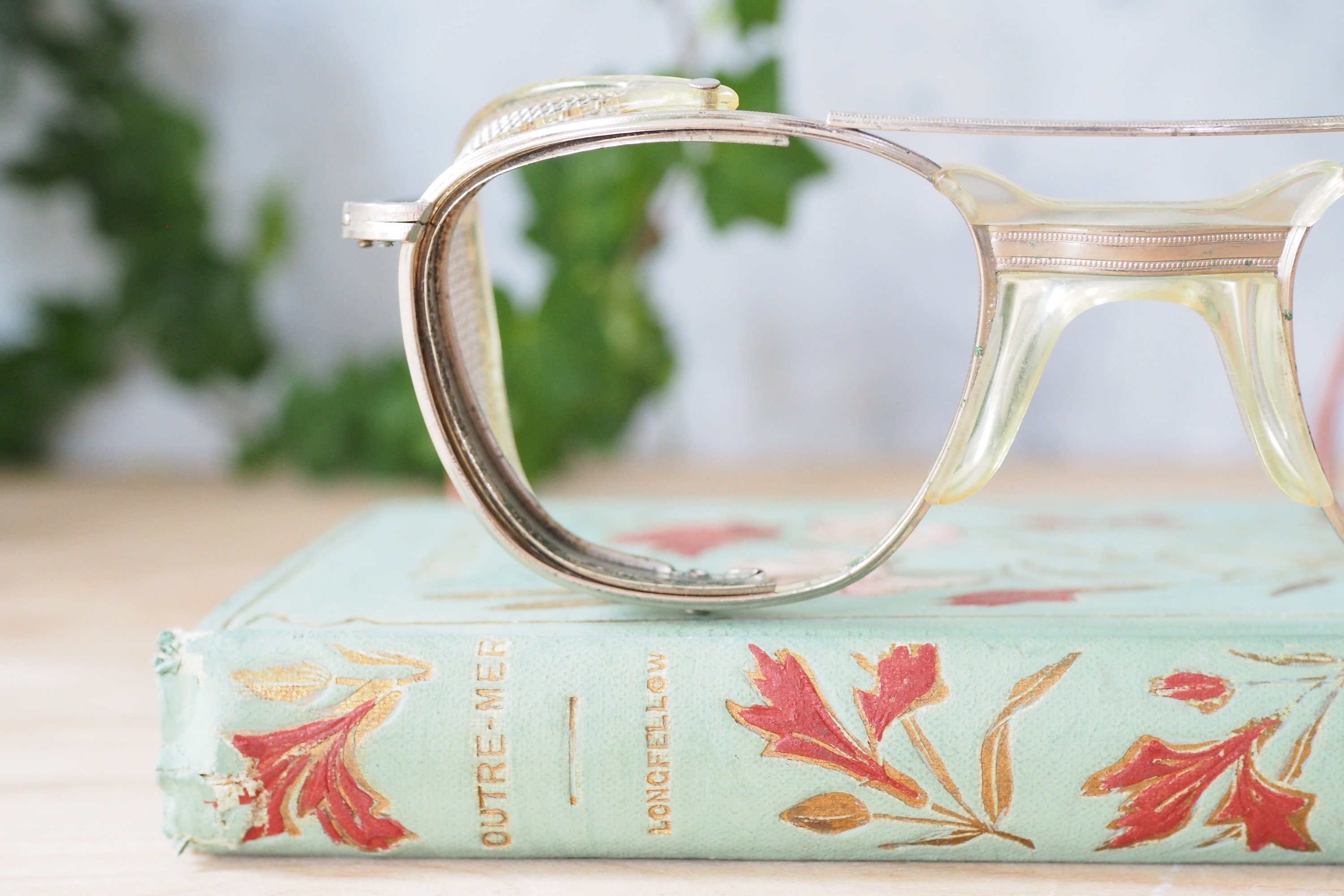 Vintage American Optical Safety Glasses 1960's Made in USA Side