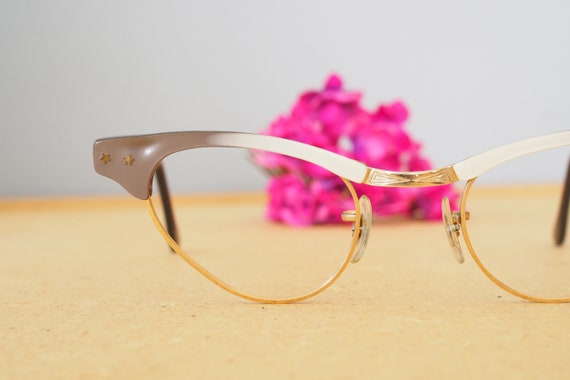 Vintage Eyeglass 1960s cateye glasses/New Old Sto… - image 4