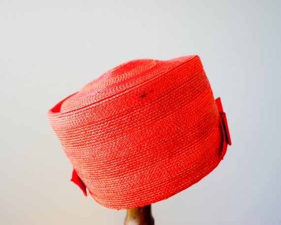 Vintage Straw Pillbox Hat  Lilly Dache, Vintage H… - image 7