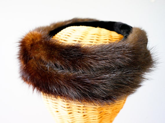 Vintage Fur Halo Headband Hat, Vintage Half Hat, … - image 8