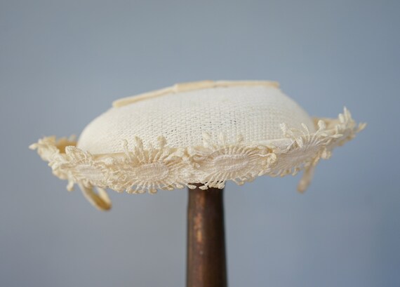 Vintage Lace Floral Half Hat, Vintage Hat, 1950s … - image 5