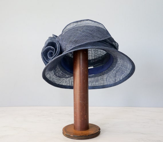 Vintage Straw Floral Bucket Hat, Vintage Church H… - image 5