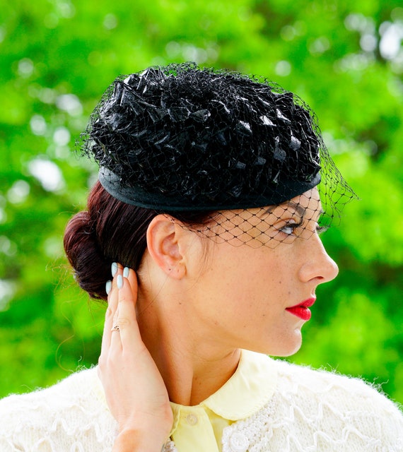 Vintage Straw Pillbox Hat 1950s 1960s Hat Vintage Women Hat Etsy