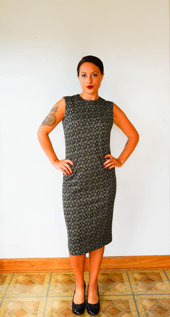 Free Shipping! Vintage 1960s Paisley Dress Size S… - image 1
