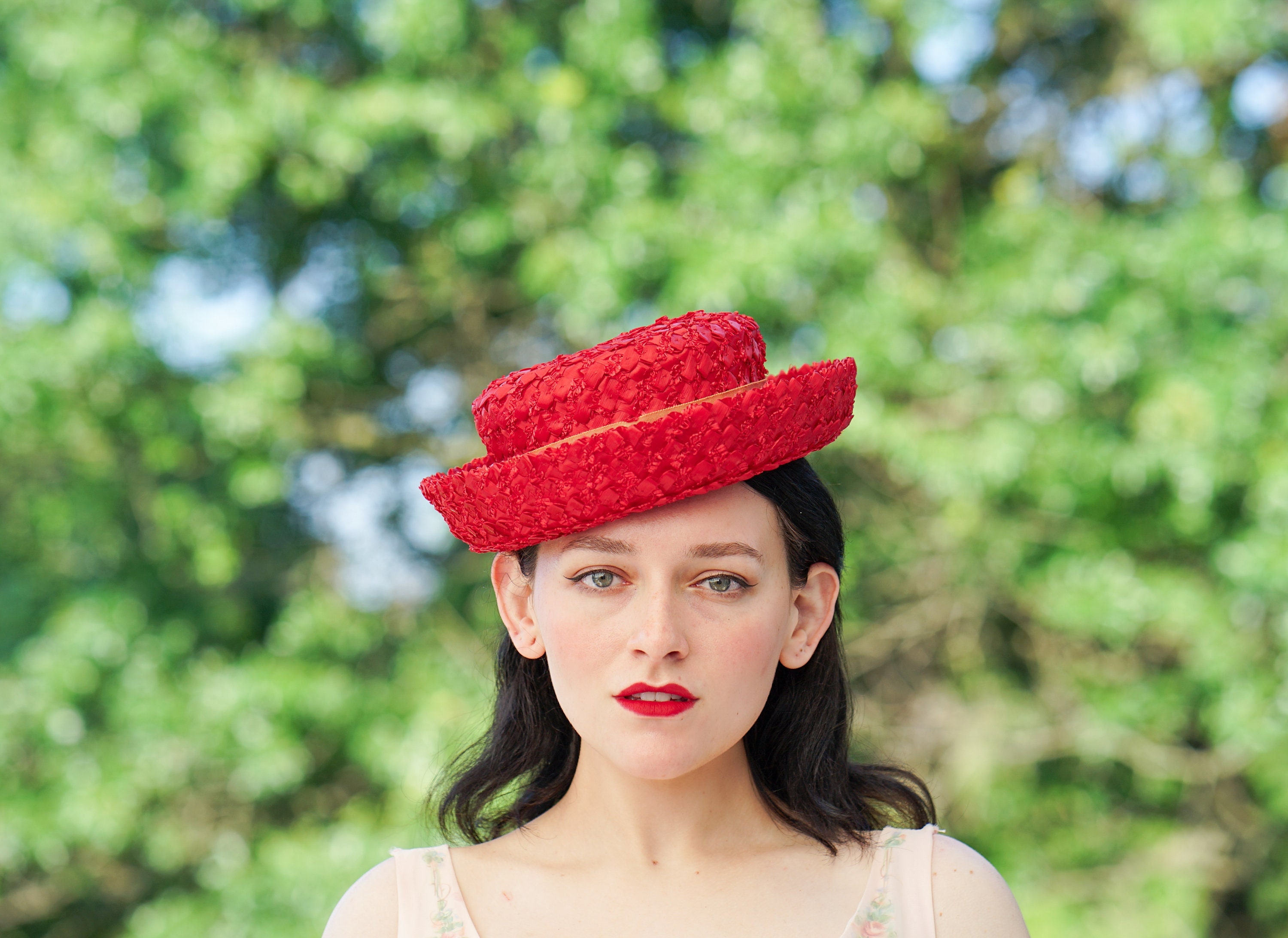 Red Breton Hat - Etsy