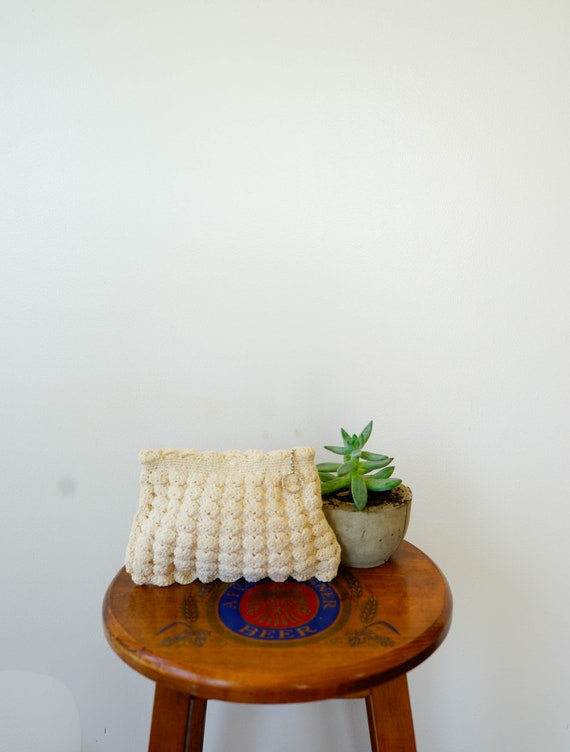 Vintage 1940s Crochet Purse/ Crochet Bag/ Vintage… - image 8