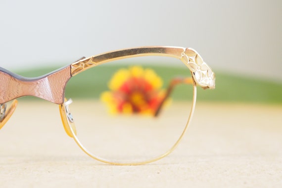 Vintage Eyeglasses Cat eye 1960's Cateye Made In … - image 5