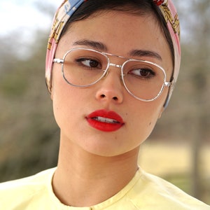 Bronze Stainless Steel Vintage Aviator Eyeglasses