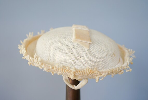 Vintage Lace Floral Half Hat, Vintage Hat, 1950s … - image 8