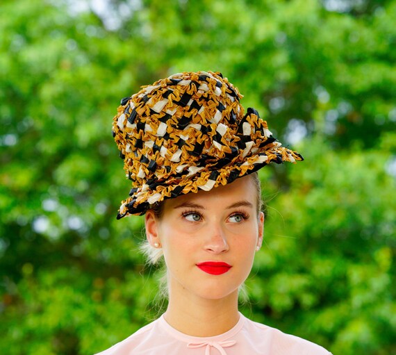 Vintage Straw Cloche Hat Vintage Bucket 