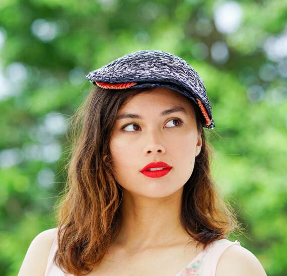 Vintage Straw Half Hat, Cap Hat, Vintage Hat, 195… - image 3