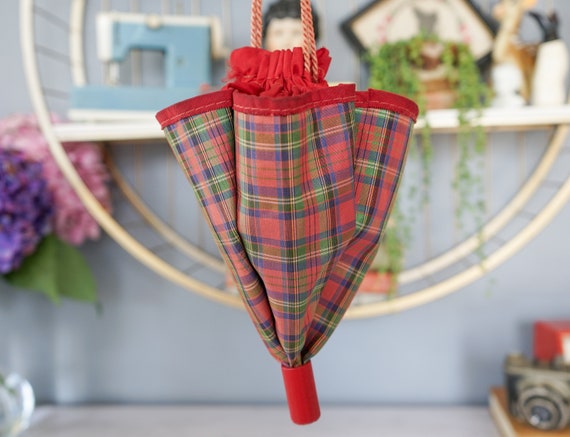 Vintage 1950s Novelty Umbrella Purse/ Reticule Wr… - image 4