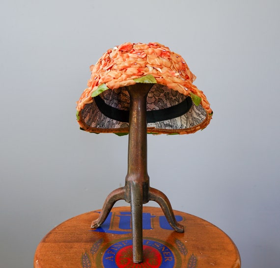 Vintage Floral Bucket Hat, Cloche Hat, Vintage Ha… - image 5