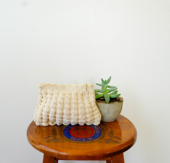 Vintage 1940s Crochet Purse/ Crochet Bag/ Vintage… - image 5