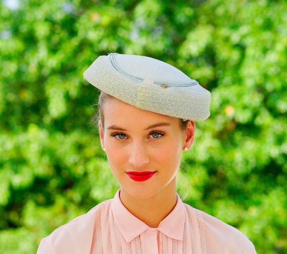 Vintage Cartwheel Hat, Saucer Hat, 1940s Hat, Wide