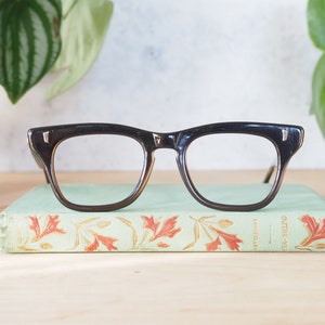 Vintage eyeglasses 1960&#39;s MARINE OPTICAL Made In USA eyeglass Frames New Old Stock Metallic Brown tone