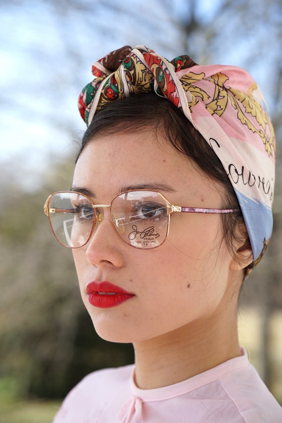 Joan Collins Lace Eyeglasses Glasses Frames Round Gol… Gem