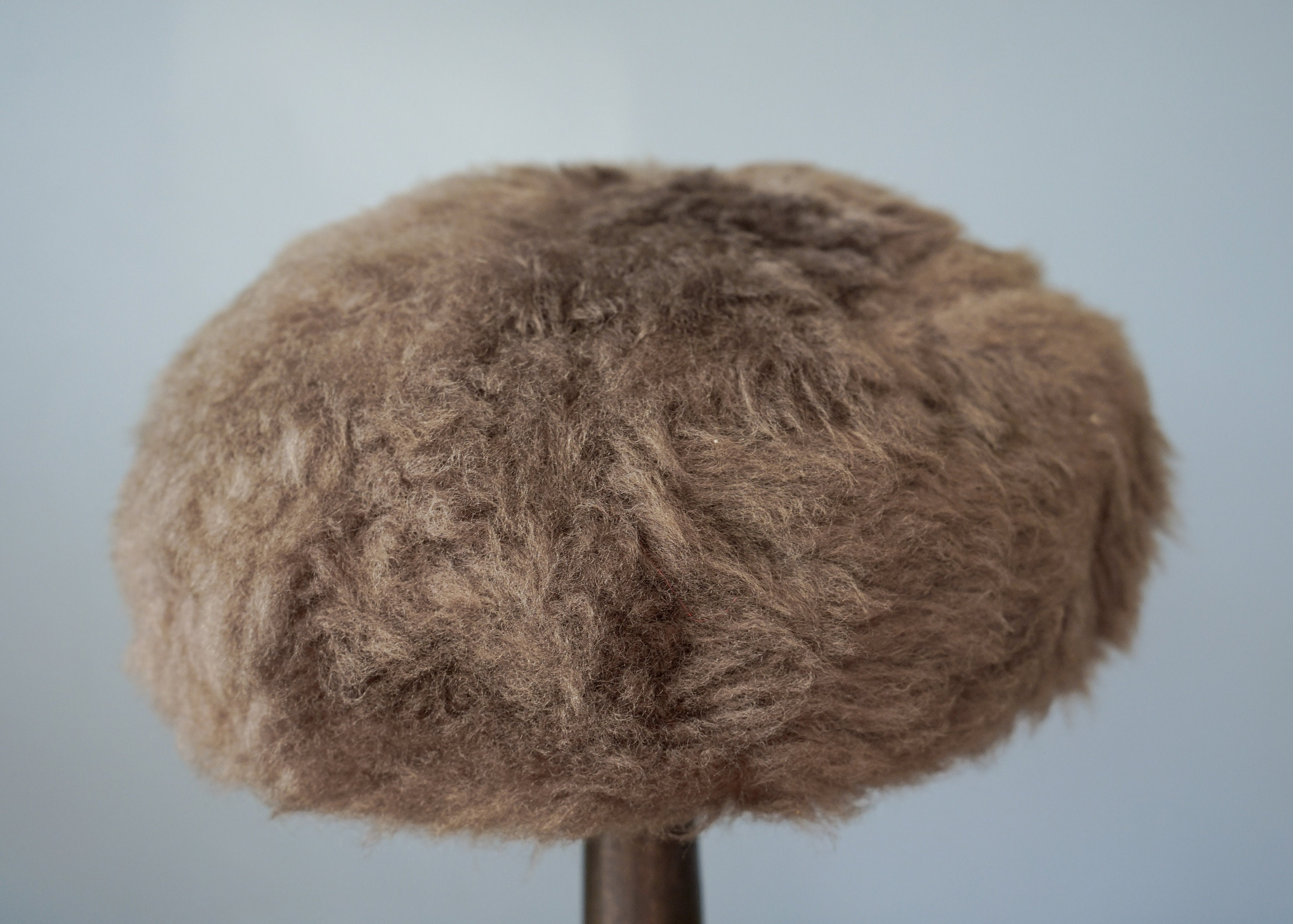Authentic Vintage Pillbox Fur Hat size 7.5 inches Brown Fur Pillbox HaT products for sale | eBay main image 3