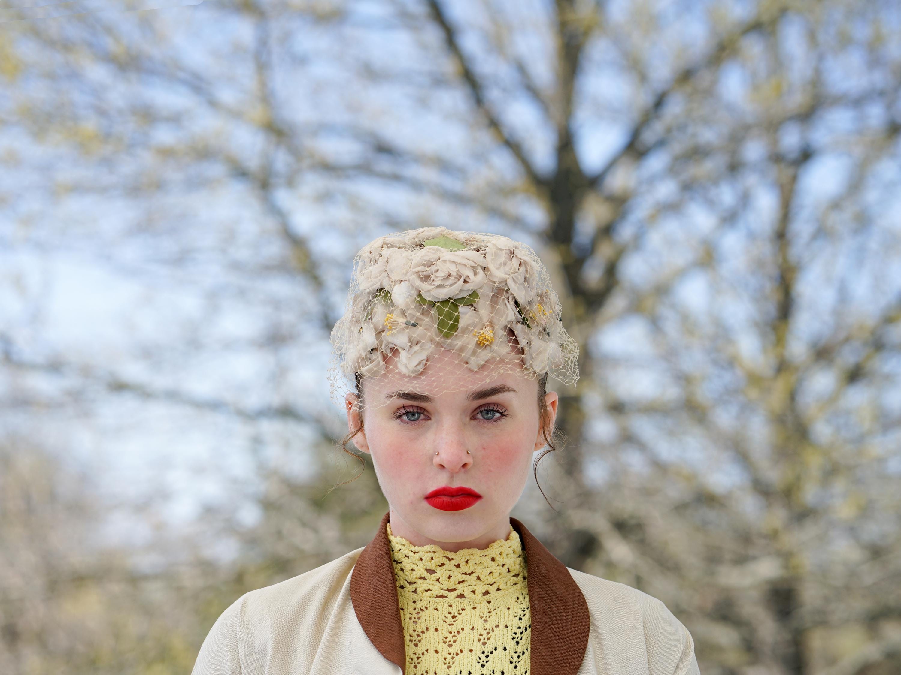 Vintage Floral Cloche Hat Yellow 1950’s-60’s & Vintage Chapeaux de Paris Hat Box Vintage Cloche Hat, Vintage Mod Hat, Bucket Hat, 1960s Hat  main image 2