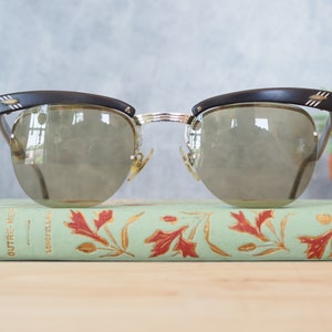 Vintage Sunglasses 1960s Cateye Shape Made In USA By Bausch And Lomb Rockabilly 12k Gold filled