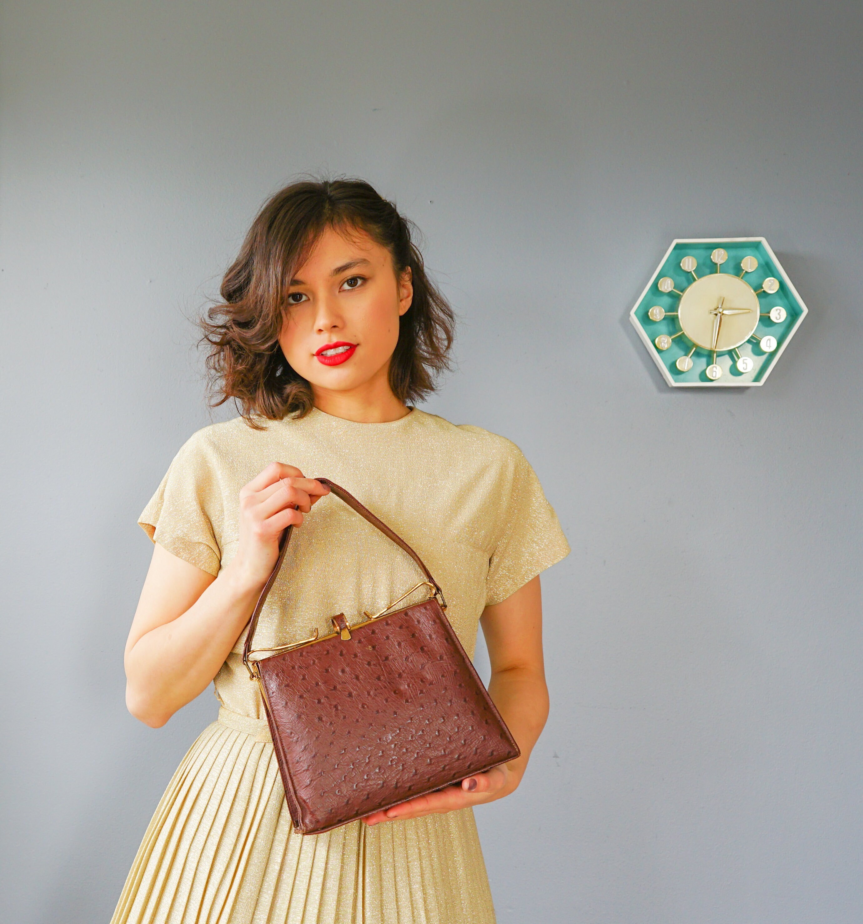 Vintage ostrich purse Clearance