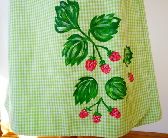 Free Shipping! Vintage Gingham Wrapped Skirt, Han… - image 3