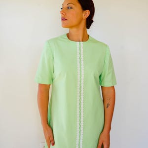 Vintage Dress/ 1960s Dress/ Vintage Womens Dress/ Cocktail Dress/ Embroidery Dress/ Eyelet Embroidery Dress/ Mini Dress1960/ Mod Dress image 5